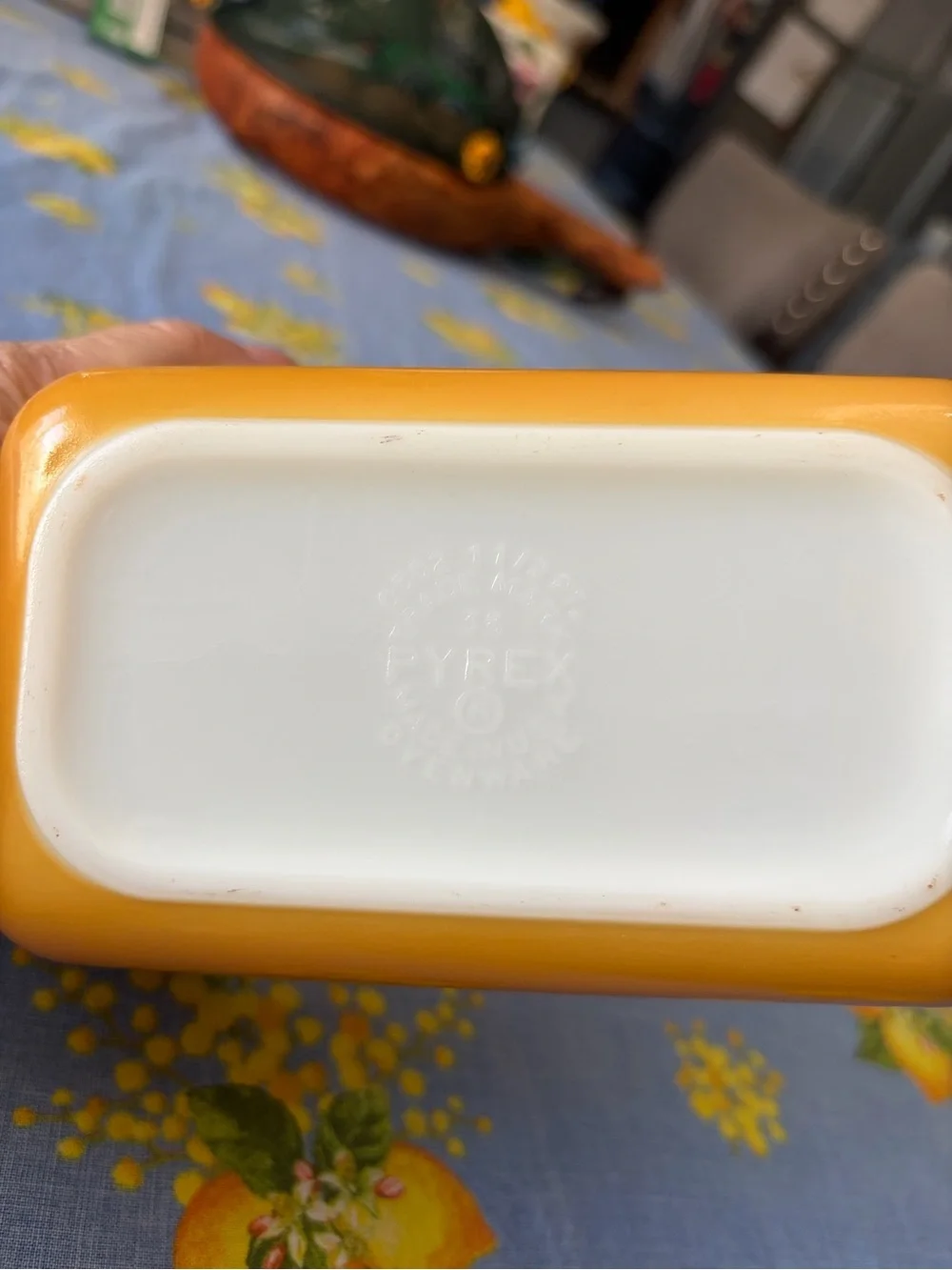 Pyrex Yellow Floral Rectangular Baking Dish-vintage